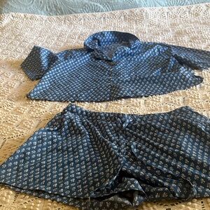 Haute Hippie Navy Patterned Lounge Set